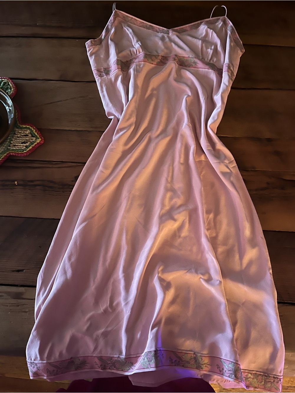 Jcrew vintage 90s-2000s rose pink 100% silk slip dress size 14